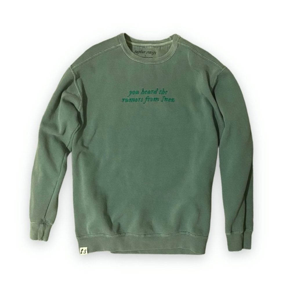 Taylor Swift Folklore Betty Lyrics Green Crewneck SM